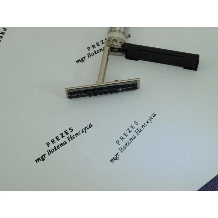 HERI DIAGONAL Silver Pen with Stamp in Case (model 3000)
