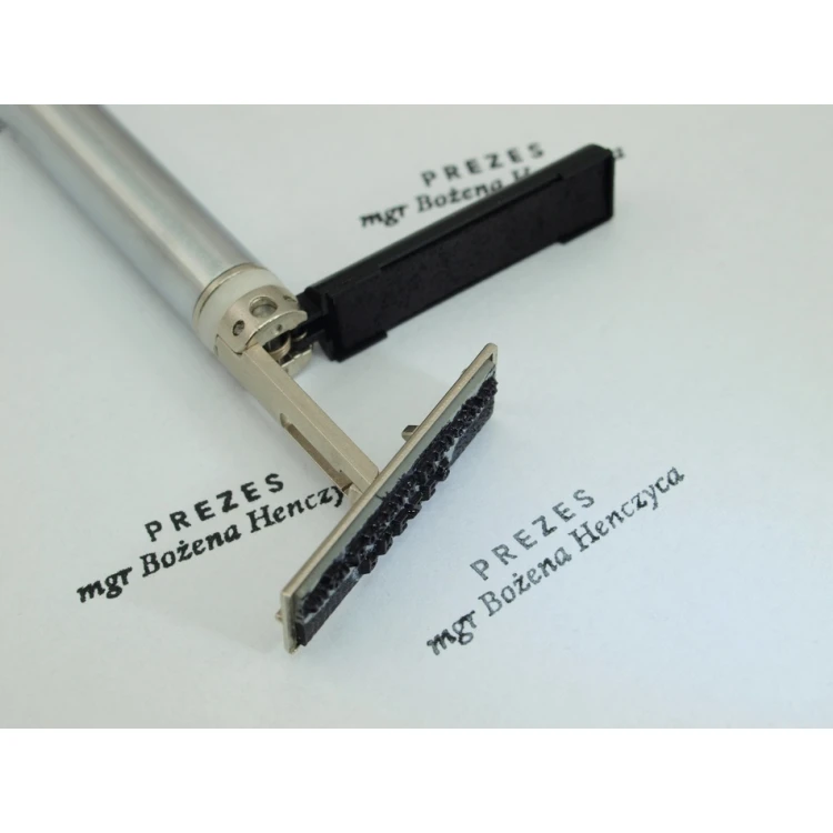 HERI DIAGONAL Silver Pen with Stamp in Case (model 3000)