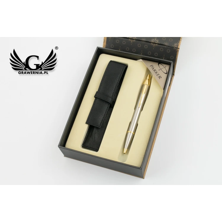 PARKER IM Brushed Metal GT Pen with Case - PAR139-D-SWPAG
