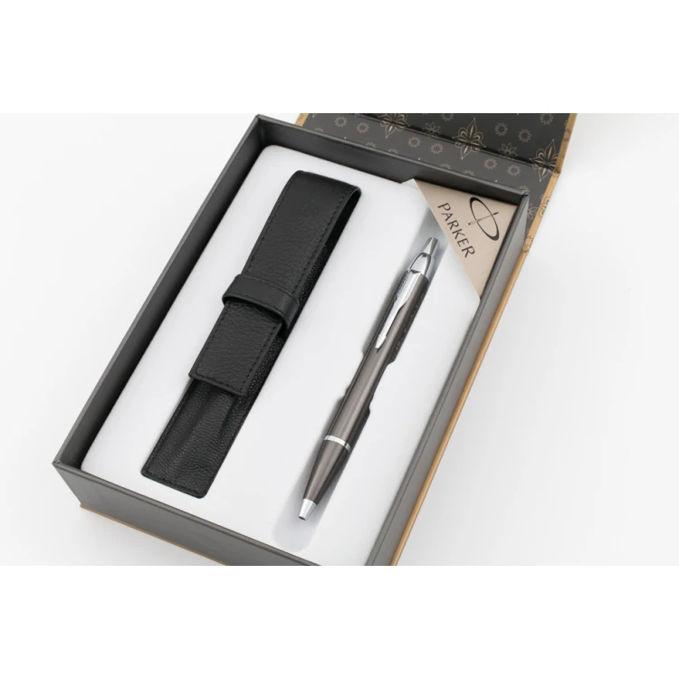 PARKER IM Gun Metal CT Pen with Case - PAR158-D-SWPAG