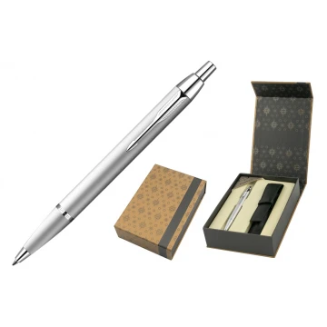 PARKER IM Silver CT Pen with Case - PAR117-D-SWPAG