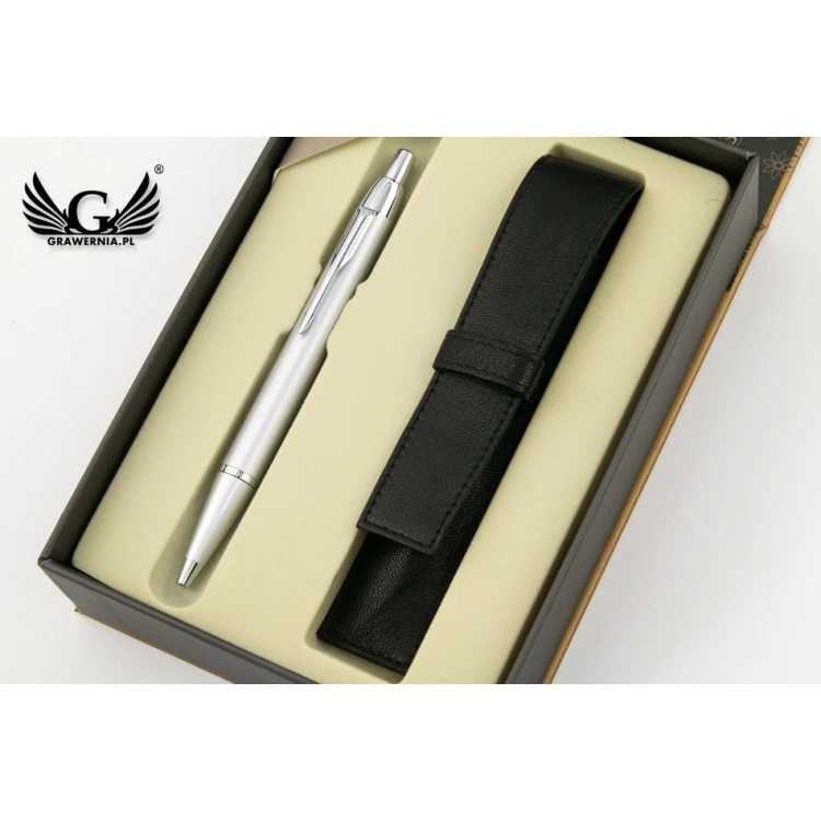 PARKER IM Silver CT Pen with Case - PAR117-D-SWPAG