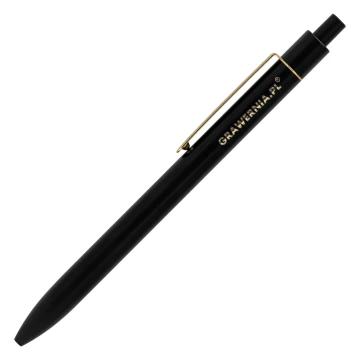 Metal ballpoint pen with customised engraving + eco-friendly case - DP026