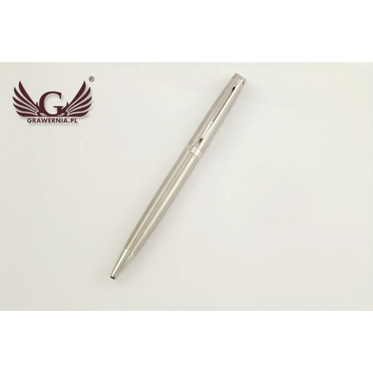 WATERMAN HEMISPHERE Ballpoint Pen - Satin Steel CT - WAT025
