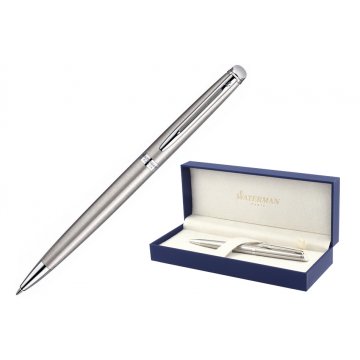 WATERMAN HEMISPHERE Ballpoint Pen - Satin Steel CT - WAT025