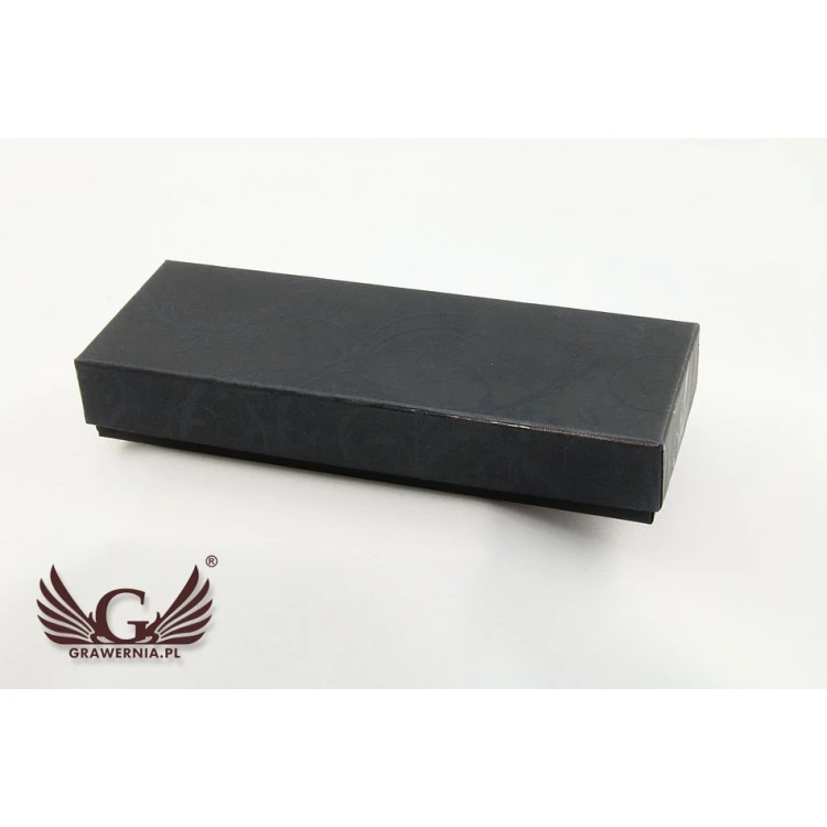 HERI DIAGONAL Pen with Stamp in Black-Gold Matte Finish with Case (model 3020)