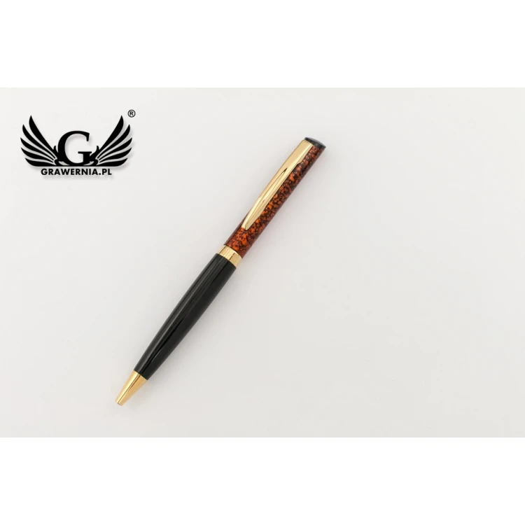 HERI Color Exclusive 6724 Pen with Stamp - Marble in Case - HER017