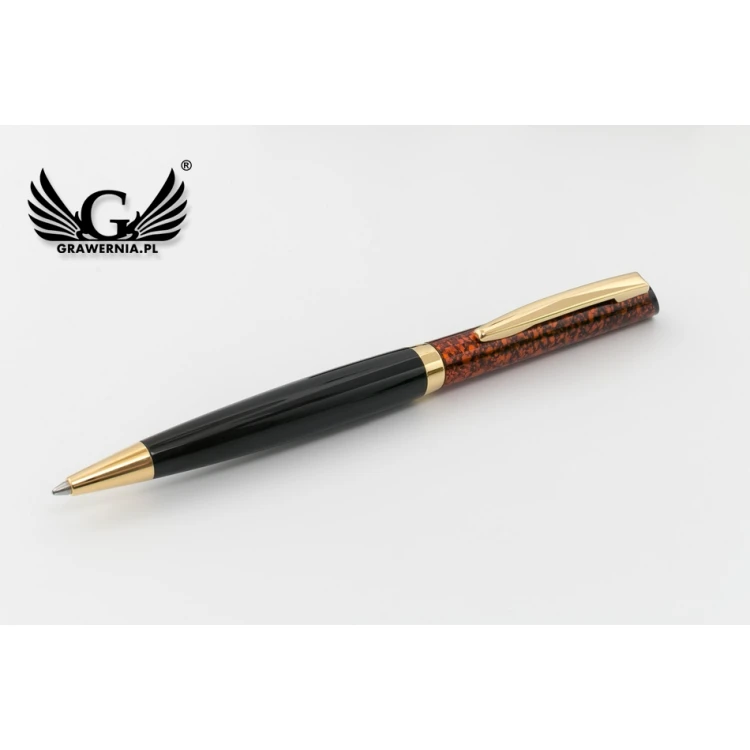 HERI Color Exclusive 6724 Pen with Stamp - Marble in Case - HER017