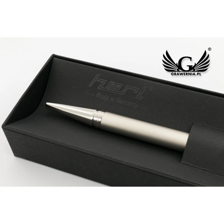 HERI DIAGONAL 3004 Ballpoint Pen with Stamp - Pearl in Case - HER013