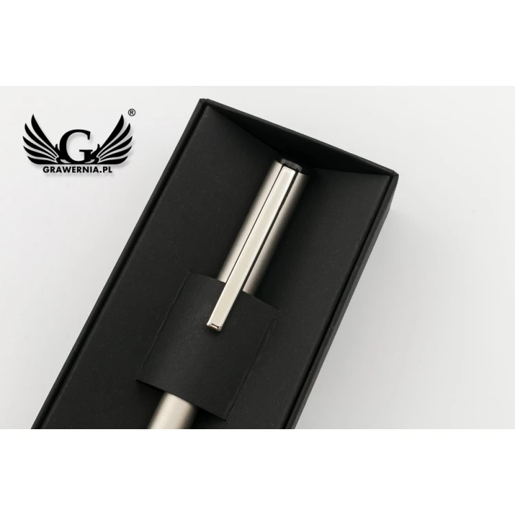 HERI DIAGONAL 3004 Ballpoint Pen with Stamp - Pearl in Case - HER013