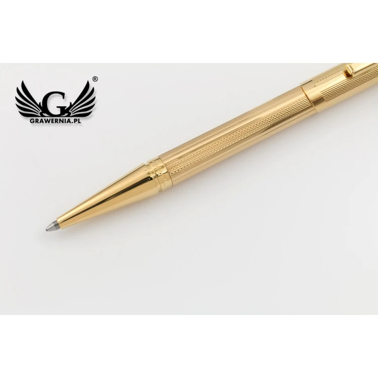 HERI DIAGONAL 3003 Pen with Stamp - Gold in Case - HER014