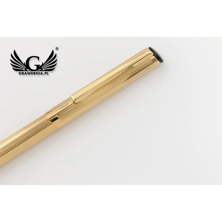 HERI DIAGONAL 3003 Pen with Stamp - Gold in Case - HER014