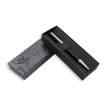 HERI DIAGONAL 3021 Pen with Stamp - Black-Silver in Case - HER015