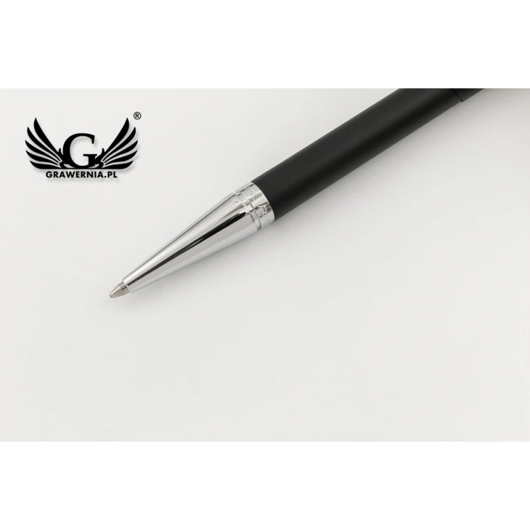 HERI DIAGONAL 3021 Pen with Stamp - Black-Silver in Case - HER015