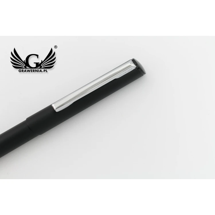 HERI DIAGONAL 3021 Pen with Stamp - Black-Silver in Case - HER015