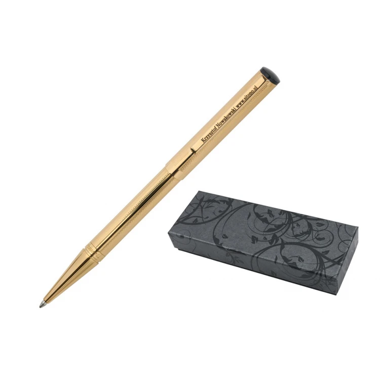 HERI DIAGONAL 3003 Pen with Stamp - Gold in Case - HER014