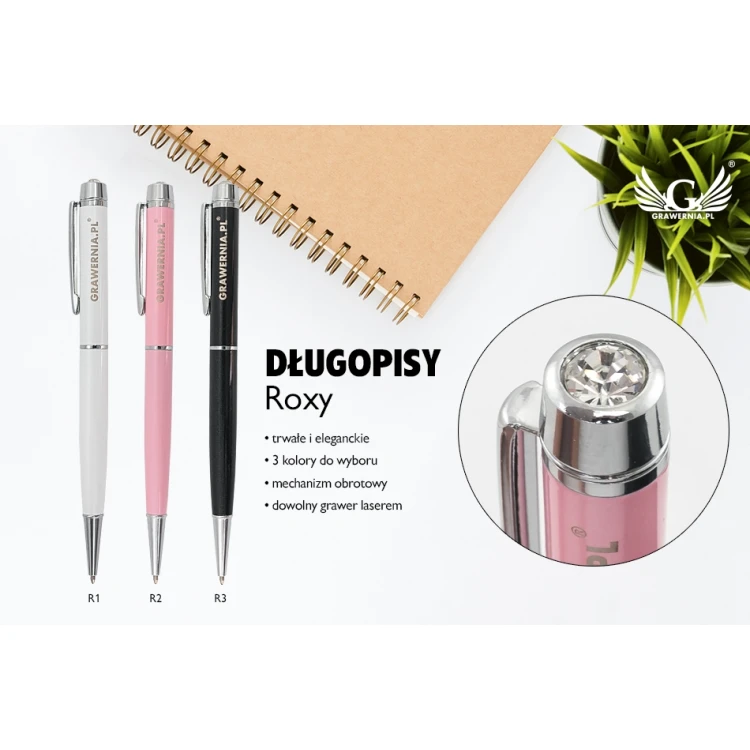 Roxy Metal Pens with Custom Engraving - DP019