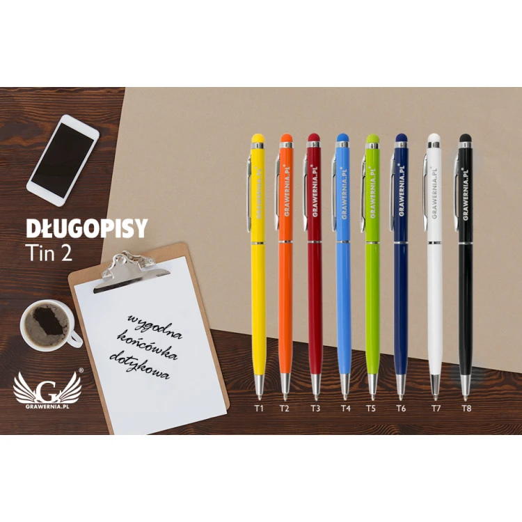 Metal Pens Touch Tin 2 with touch tip and any engraving - DP022
