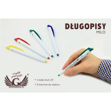 MILO Plastic Pens - UV Print - DP009