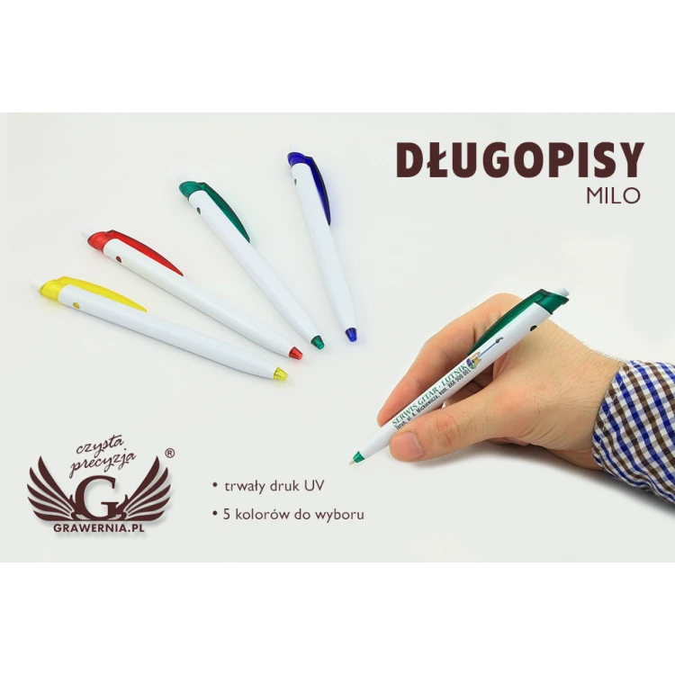 MILO Plastic Pens - UV Print - DP009