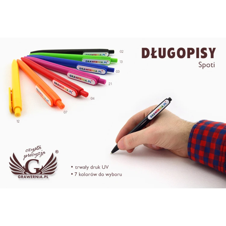 SPOTI Plastic Pens - UV Print - DP014