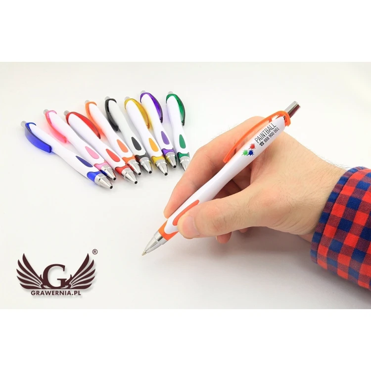 VIKI WHITE Plastic Pens - UV Print - DP011