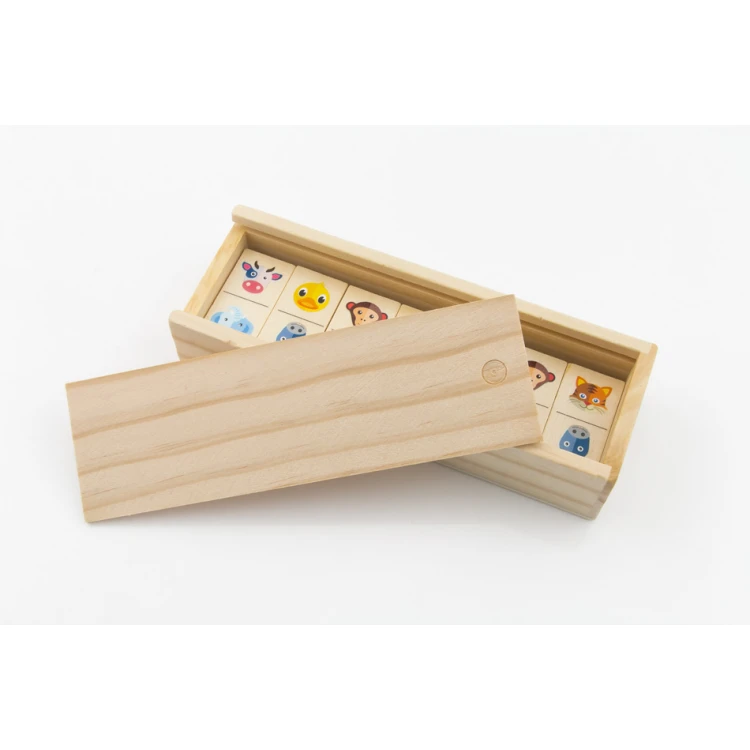 Domino Farm in a Wooden Box with Your Engraving - GR005