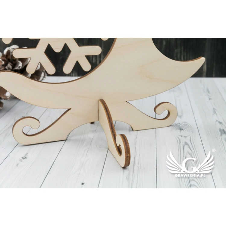 Wooden Christmas tree with any engraving - height 19.8cm - DEK012