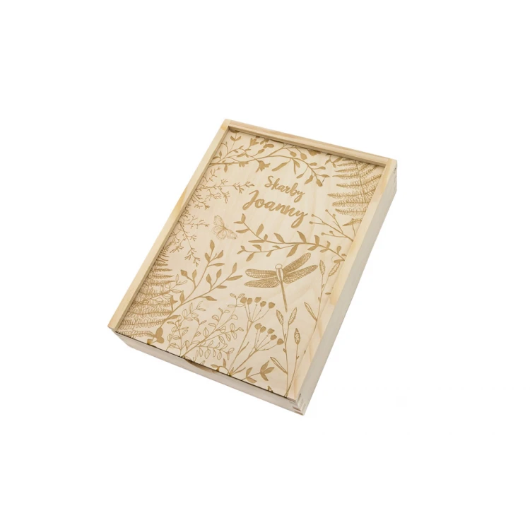 Wooden trinket box with any engraving - KAS014