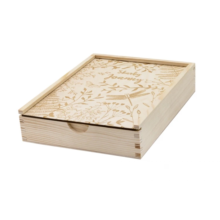 Wooden trinket box with any engraving - KAS014