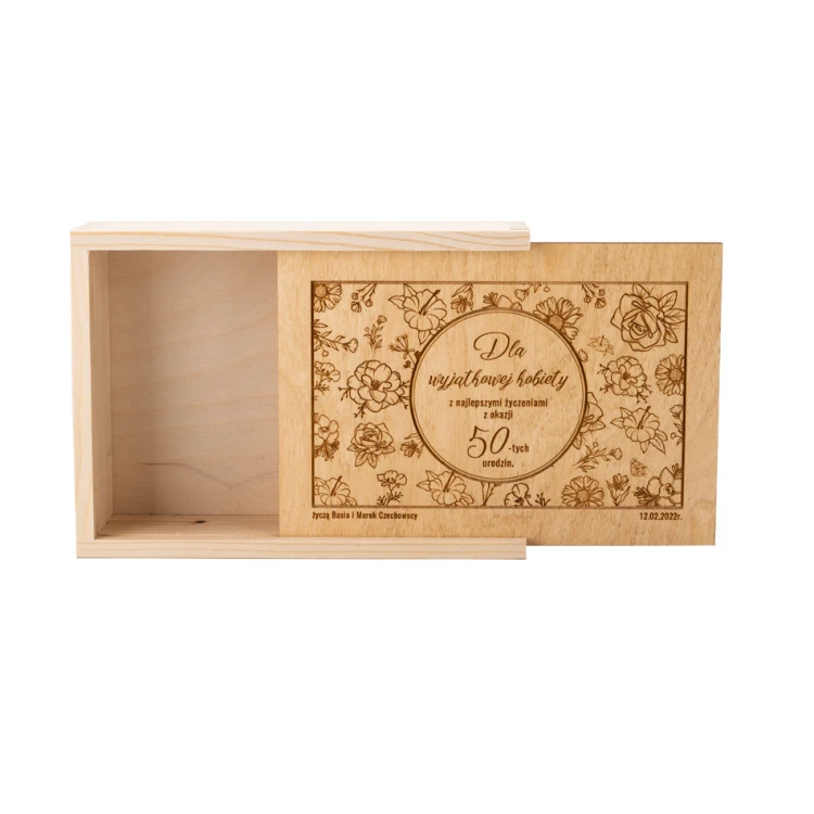 Wooden Laser Engraved Box - KAS016