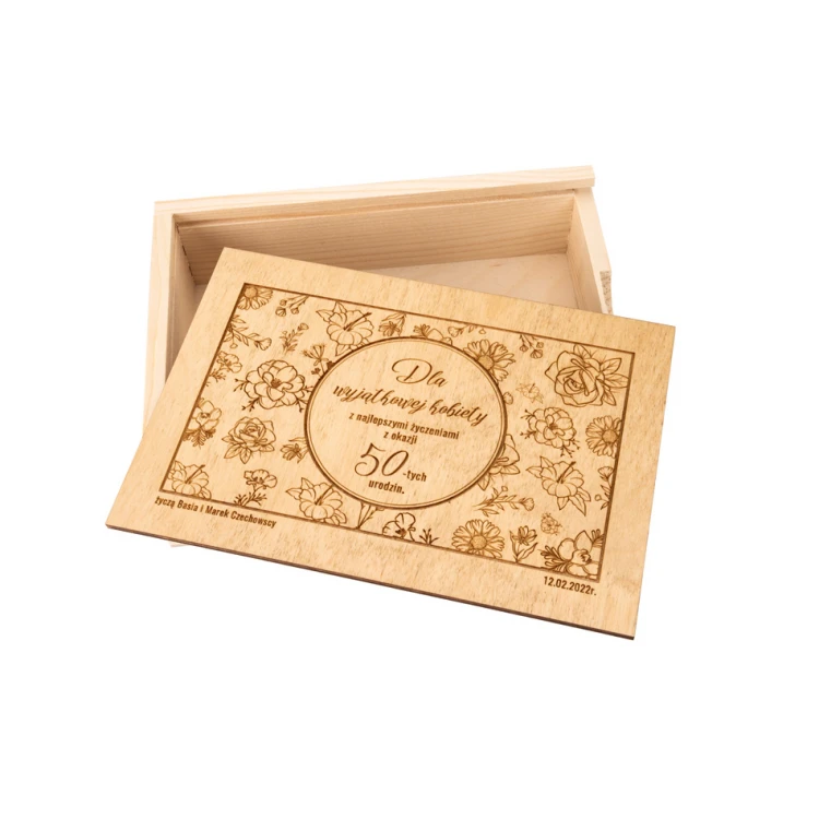 Wooden Laser Engraved Box - KAS016