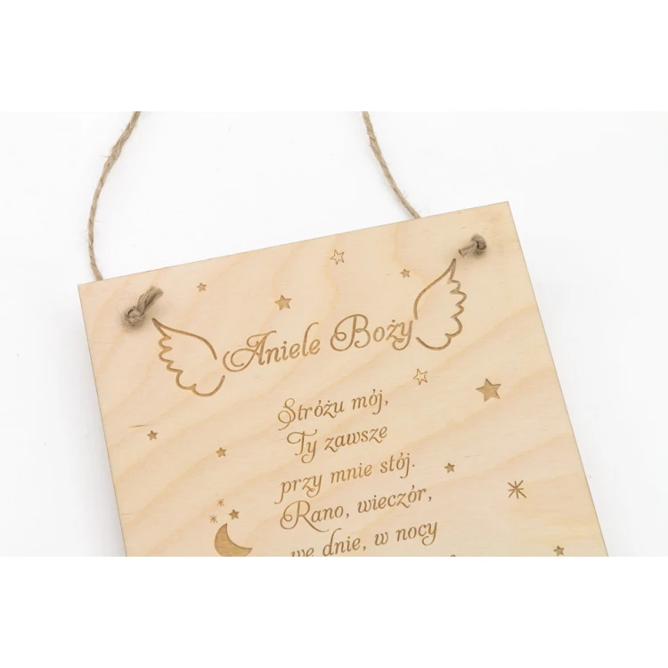 Wooden Baptism Souvenir with Prayer and Dedication - DEW008