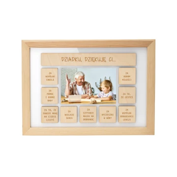 Wooden frame for grandpa with photo - RAM014