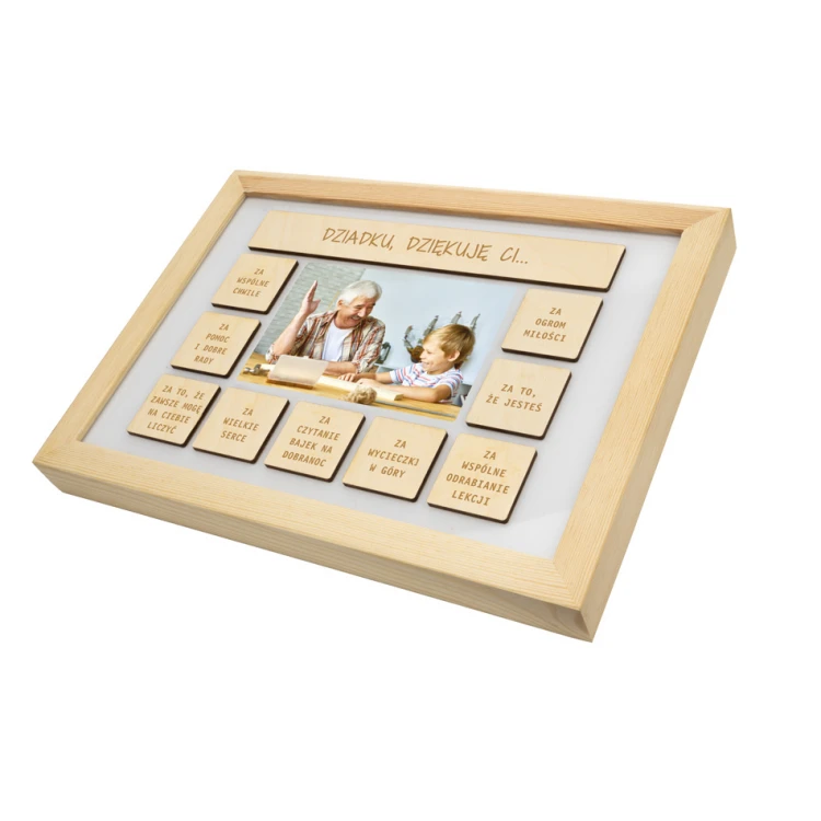 Wooden frame for grandpa with photo - RAM014