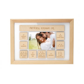 Wooden frame for beloved with photo - RAM015