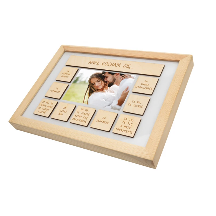 Wooden frame for beloved with photo - RAM015