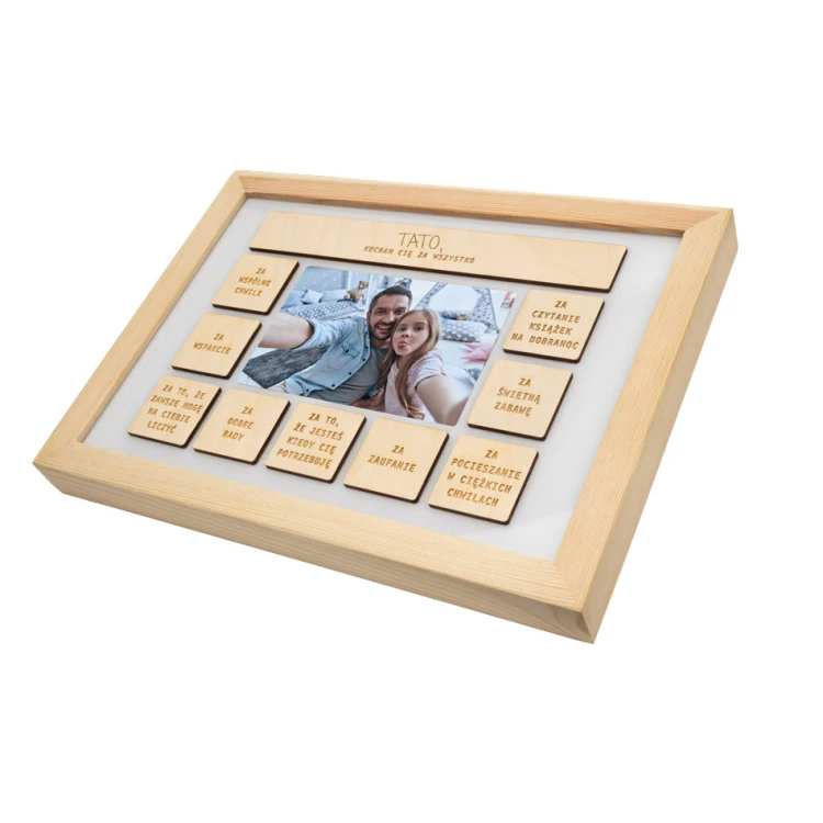Wooden frame for dad with photo - RAM010