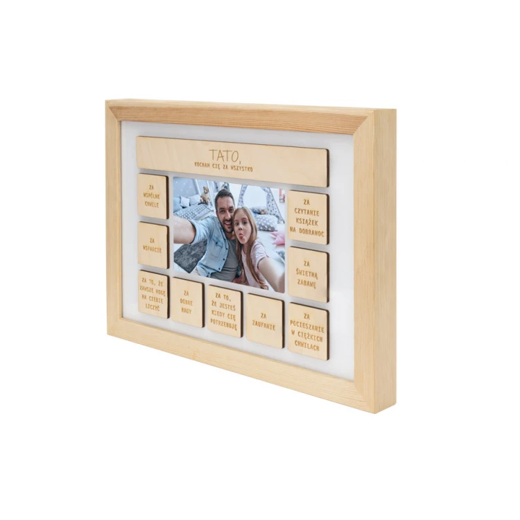 Wooden frame for dad with photo - RAM010