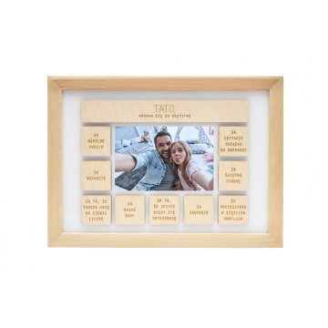 Wooden frame for dad with photo - RAM010