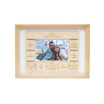 Wooden frame for dad with photo - RAM010