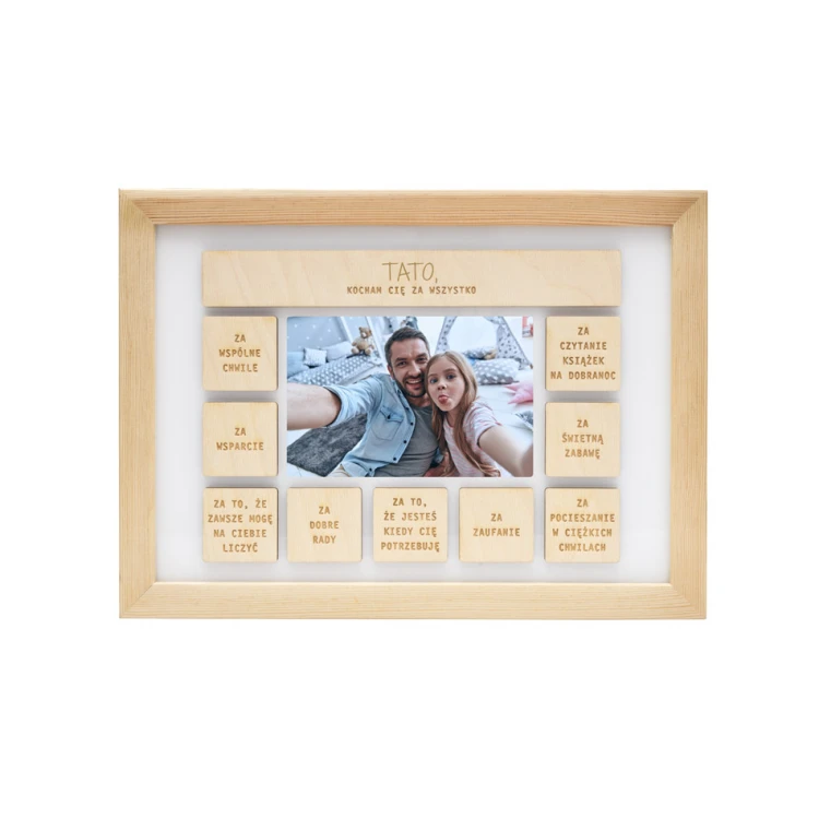 Wooden frame for dad with photo - RAM010