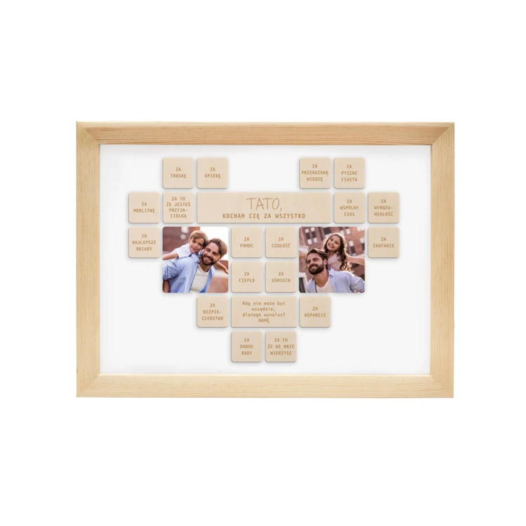 Wooden frame for dad with photo - RAM012