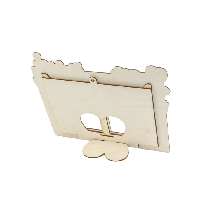 Wooden frame with duo engraving for twin photos - RAM008