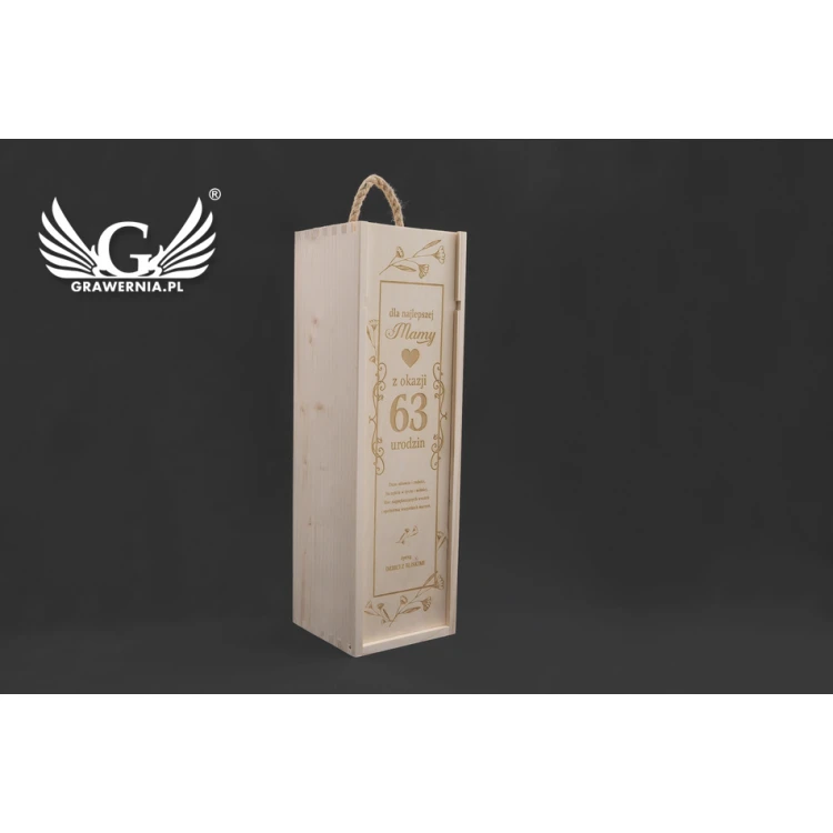 Wooden Alcohol Box for Mom or Dad - Laser Engraved - SK008