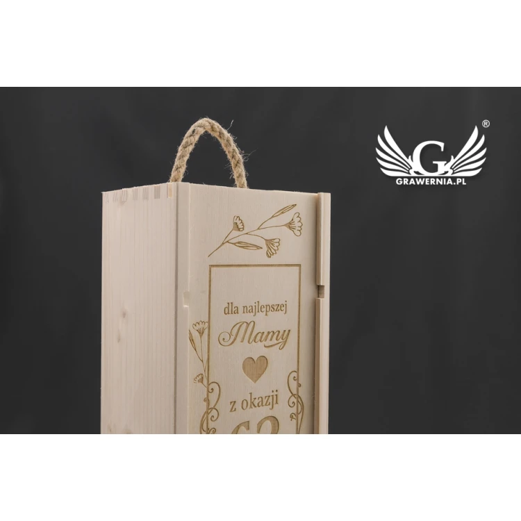 Wooden Alcohol Box for Mom or Dad - Laser Engraved - SK008
