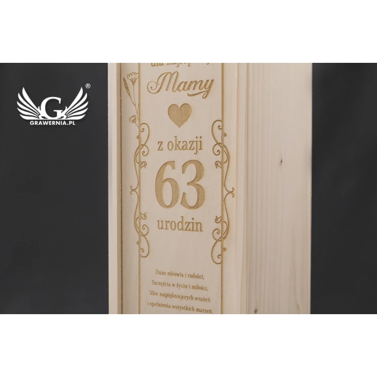 Wooden Alcohol Box for Mom or Dad - Laser Engraved - SK008