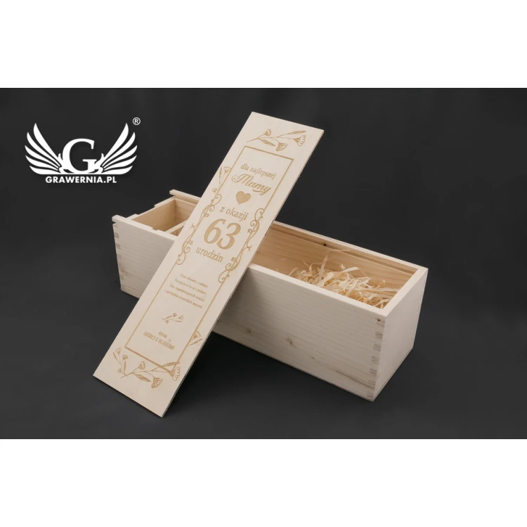 Wooden Alcohol Box for Mom or Dad - Laser Engraved - SK008