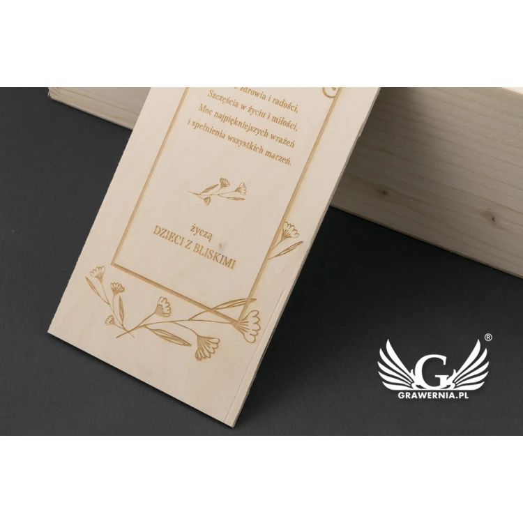 Wooden Alcohol Box for Mom or Dad - Laser Engraved - SK008