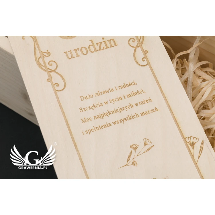 Wooden Alcohol Box for Mom or Dad - Laser Engraved - SK008